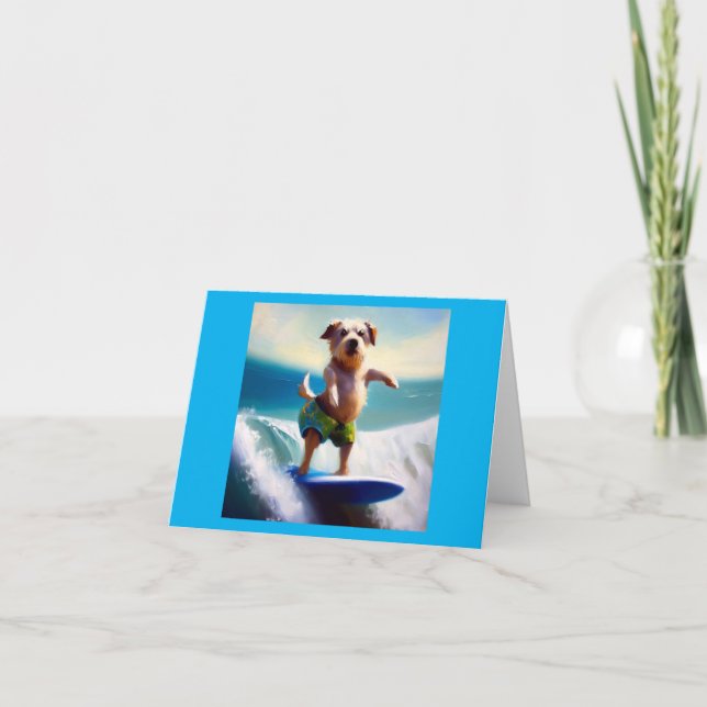 Dog Surfing Card (Front)