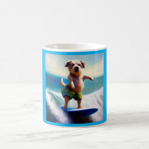 Dog Surfing Coffee Mug
