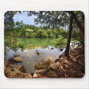 Dog Swimming Ladybird Lake 2 - Austin Texas Mouse Pad