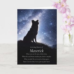 Dog Sympathy Border Collie Custom Name Card