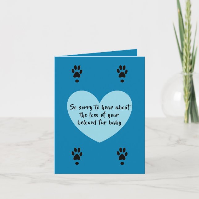 dog sympathy card by dalDesignNZ (Front)