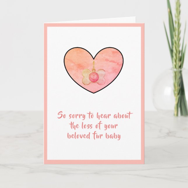 Dog sympathy card by dalDesignNZ (Front)