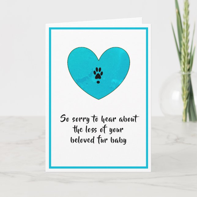 Dog sympathy card by dalDesignNZ (Front)