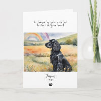 Dog Sympathy Card, custom name. Pet Loss Card