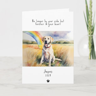 Dog Sympathy Card, custom name. Pet Loss  Card