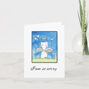 Dog Sympathy Card, Dog Angel with Wings Card