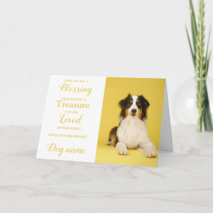 Dog Sympathy Card for Loss Memorial with photo