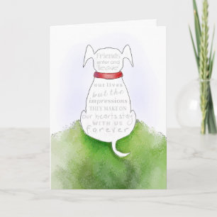 Dog Sympathy Card - Impressions on our Hearts