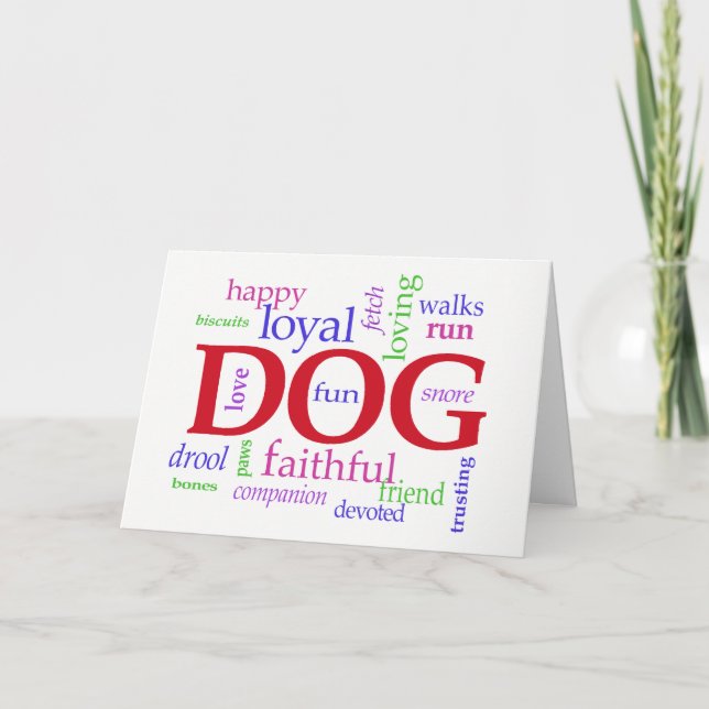 Dog Sympathy Card — In Loving Memory (Front)