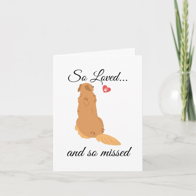 Dog Sympathy Card Printable - Instant Download (Front)