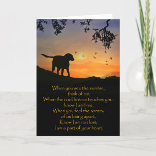 Dog Sympathy Card, Spiritual Poem Card