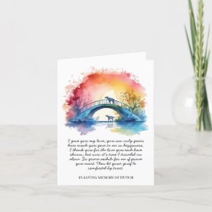 Dog Sympathy Card With Memorial Poem