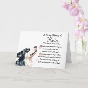 Dog Sympathy Custom Personalised Name Border  Card