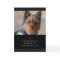 Dog Sympathy Custom Photo Memorial Card - Black