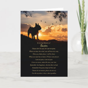 Dog Sympathy French Bull Dog Type Spiritual Poem Card