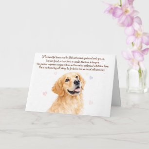 Dog Sympathy Golden Retriever Type with Poem Card
