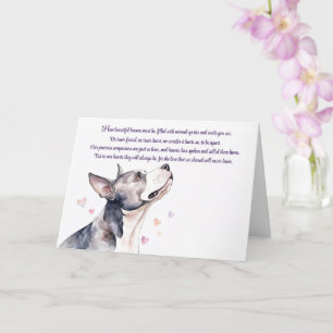 Dog Sympathy Pitbull Type Image with Memorial Card