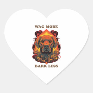 Dog T-shirt Design Heart Sticker