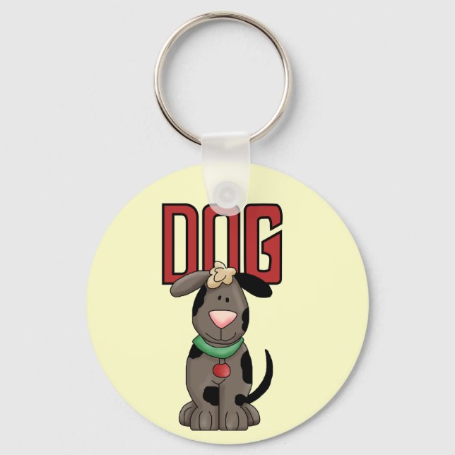 Dog T-shirts and Gifts Key Ring (Front)