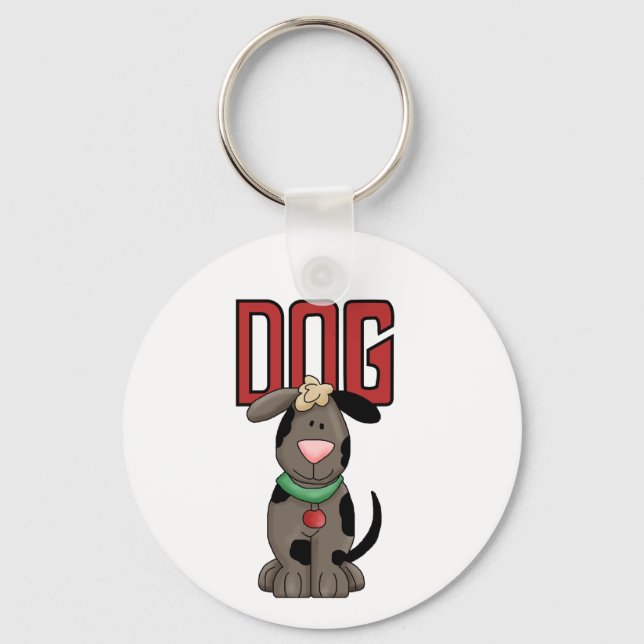 Dog T-shirts and Gifts Key Ring (Front)