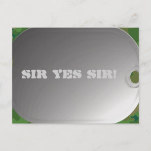 Dog Tag camo style Postcard