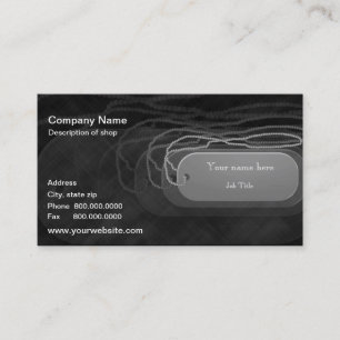 Dog Tag Template Business Card