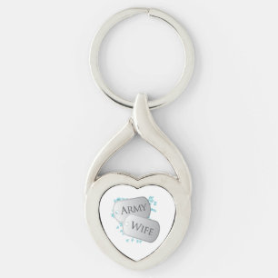 Dog Tags Army Wife Key Ring