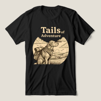 Dog Tails of Adventure Funny Dog Lover Hiking  Tri-Blend Shirt