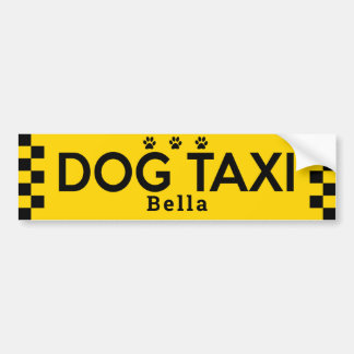 Dog Taxi to Personalize Taxi for fun dog Bumper Sticker