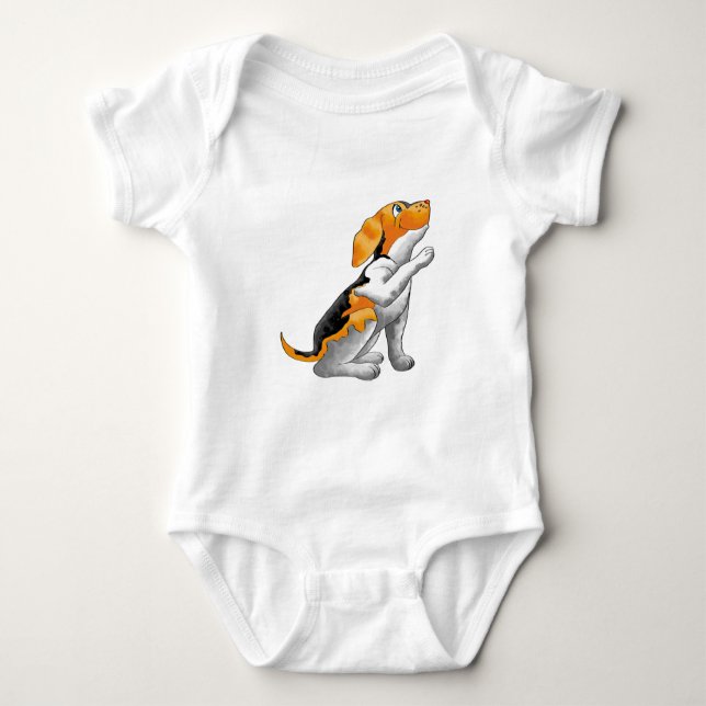 dog telescope baby bodysuit (Front)