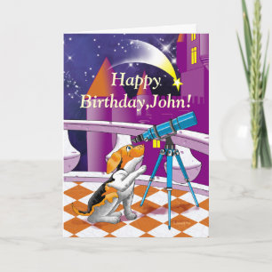 dog telescope card