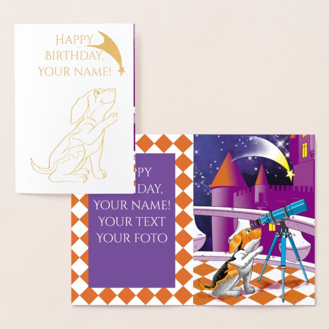 dog telescope foil card (Display)