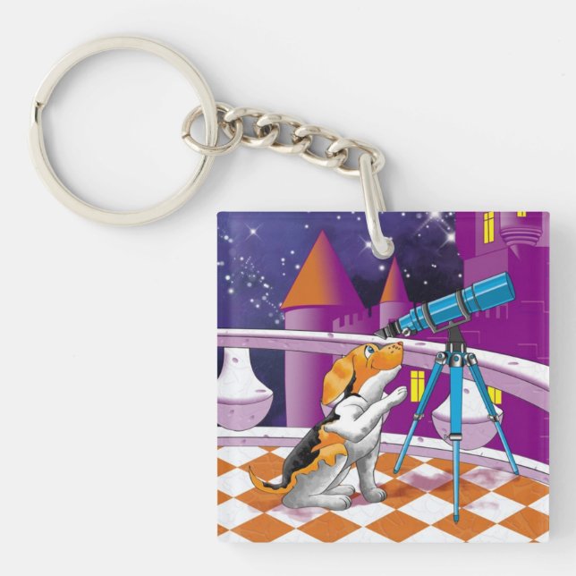 dog telescope key ring (Front)