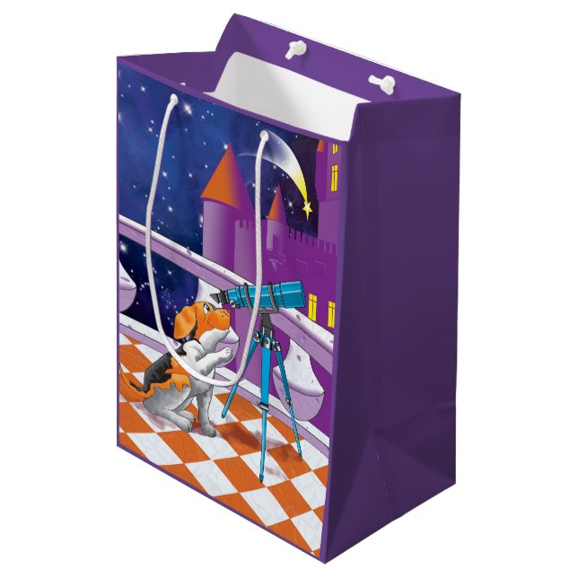 dog telescope medium gift bag (Front Angled)