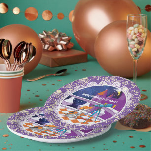 dog telescope paper plate