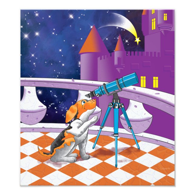 dog telescope photo print (Front)