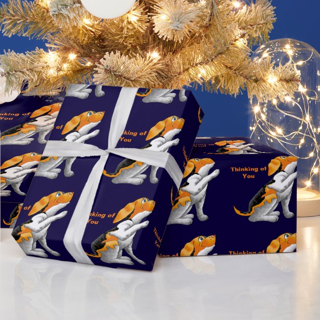 dog telescope wrapping paper (Holidays)