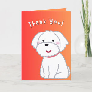 Dog Thank You Card, Cute Appreciation Card