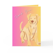 Dog Thank You Card, Cute Appreciation Card