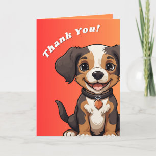 Dog Thank You Card, Cute Appreciation Card