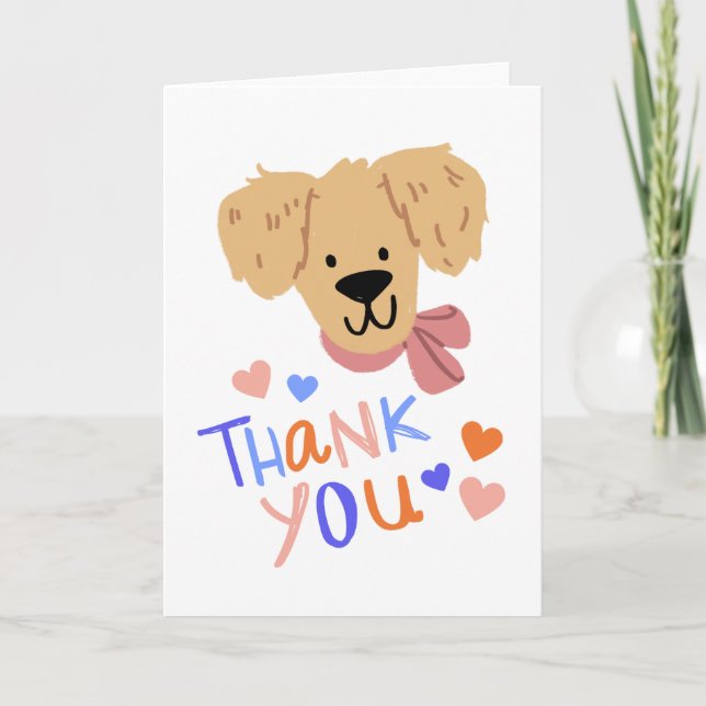 Dog Thank You Card, Teacher Appreciation Card (Front)