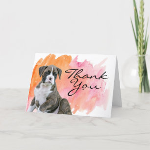Dog Thank You Cards - Brindle Boxer Dog
