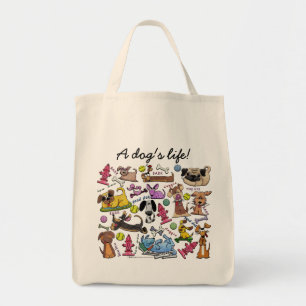 Dog Themed Collage Tote Bag