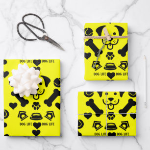 Dog Themed Gift Wrapping Paper Sheet