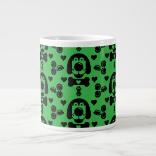 Dog Themed Patterned Large Coffee Mug