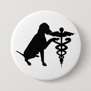 DOG THERAPY HOSPITAL 7.5 CM ROUND BADGE