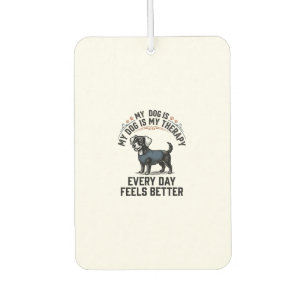 Dog Therapy Shirt Vintage Engraved Dog Lover Gift_ Car Air Freshener