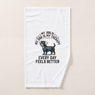 Dog Therapy Shirt Vintage Engraved Dog Lover Gift_ Hand Towel
