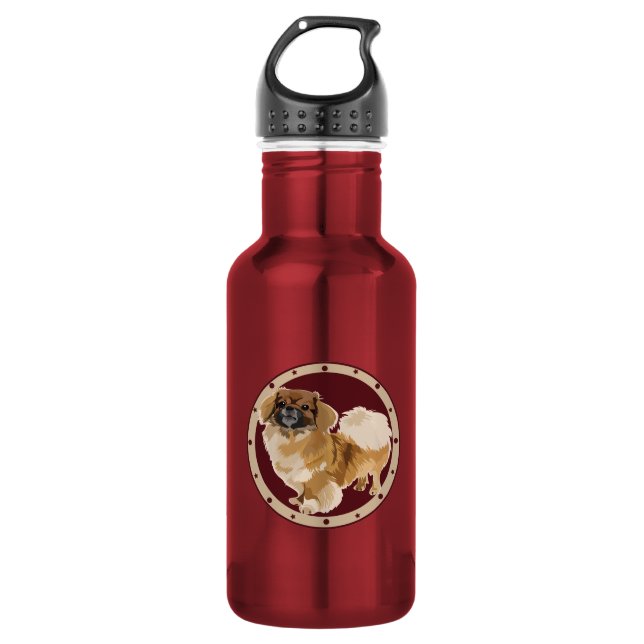 Dog Tibetan Spaniel 532 Ml Water Bottle (Front)
