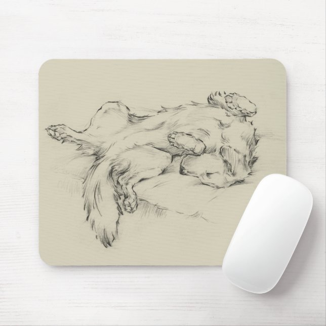 Dog Tired Mouse Pad (With Mouse)